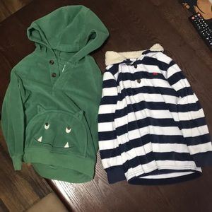 Toddler 4t boys fleece sweatshirt & fleece hoodie